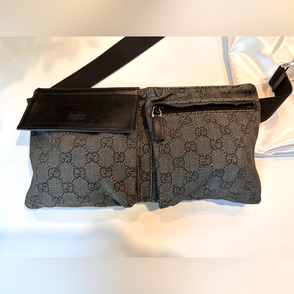 Gucci Black and Gray Crossbody Bag